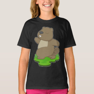 Biber-Yoga-Fitness-Turnen T-Shirt