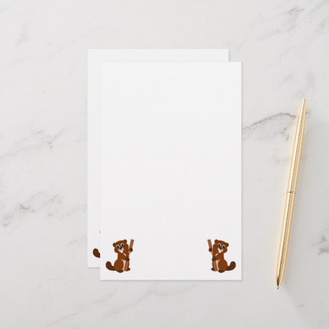 Biberdesign Briefpapier (Vorderseite/Rückseite Beispiel)