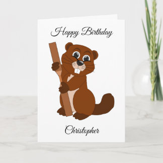 Biberdesign Personalisiert Geburtstag Karte