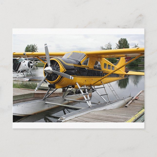 Biberfloat Flugzeug, Lake Hood, Alaska, USA Postkarte (Vorderseite)
