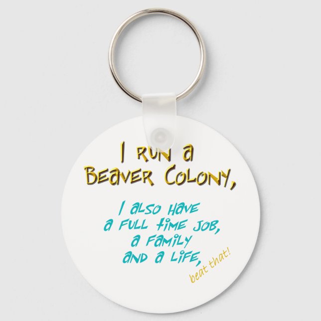 Biberführer Türkis Schlüsselanhänger (Vorderseite)