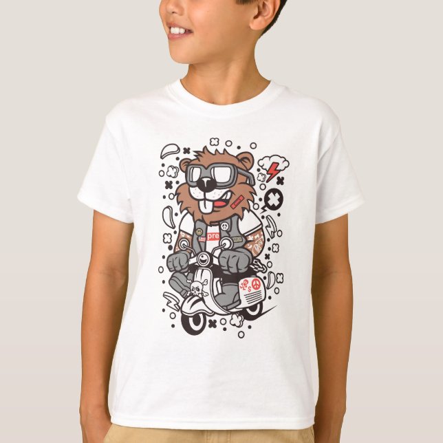 Biberscooterus T-Shirt (Vorderseite)