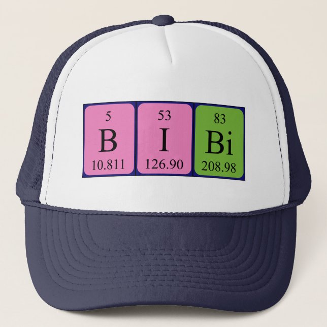 Bibi-periodische Tabelle Truckerkappe (Vorderseite)