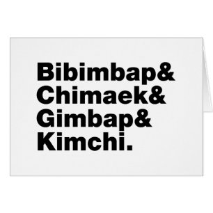 Bibimbap & Chimaek & Gimbap & Kimchi. Koreanische