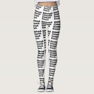 Bibimbap & Chimaek & Gimbap & Kimchi. Koreanische  Leggings