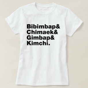 Bibimbap & Chimaek & Gimbap & Kimchi. Koreanische  T-Shirt