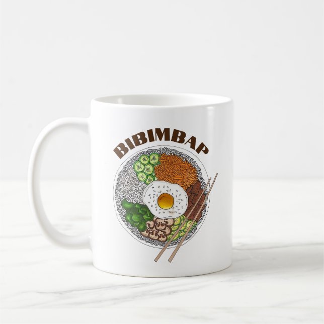Bibimbap Korean Food Cooking Cuisine Rice Egg Dish Kaffeetasse (Links)