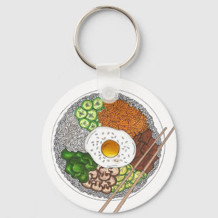 Bibimbap Koreanisches Essen Kochen Küche Reis Ei G Schlüsselanhänger