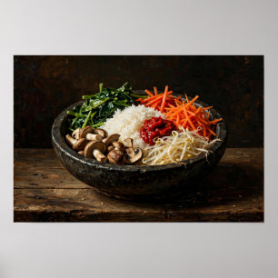 Bibimbap-Stillleben-Ölgemäldeposter Poster