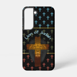 Bible Black Red Olive Blue Cross Lion of Judah Samsung Galaxy Hülle