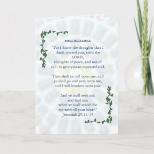 BIBLE BLESSINGS Jeremiah 29 Promise Card Dankeskarte