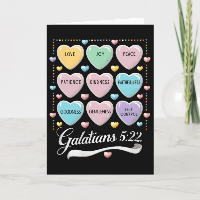 Bible Christian Valentine Galatians 5 22 Conversat Karte (Vorderseite)