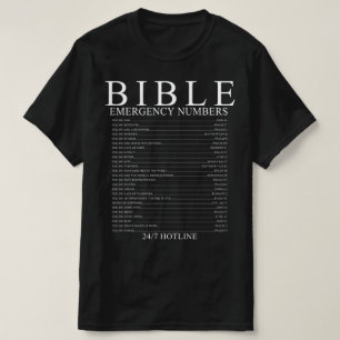 Bible Emergency Hotline Numbers Shirt, Bible Verse T-Shirt