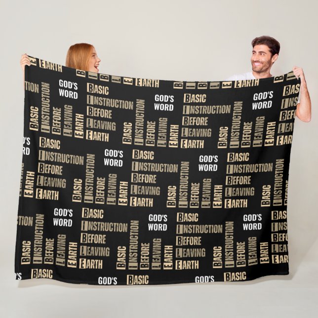 BIBLE Grundanleitung vor dem Verlass der Erde Fleecedecke (Beispiel)