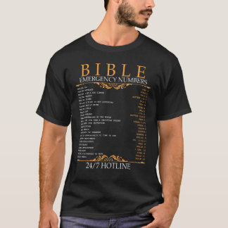 Bible Hotline-Nummern für Notfälle Bible Verse-Skr T-Shirt