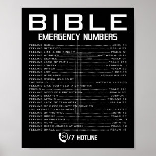 Bible-Notrufnummern - Coole Christliche Poster