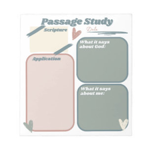 Bible-Passage-Studie Notizblock