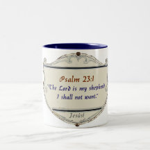 Bible Psalm 23:1 Shield Coffee Mug