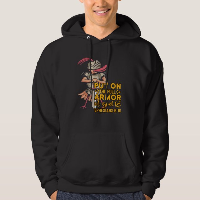 Bible Quote Armor of God Ephesians 611 Easter Chri Hoodie (Vorderseite)