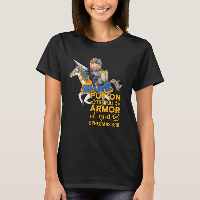 Bible Quote Armor of God Ephesians 611 Easter Chri T-Shirt (Vorderseite)
