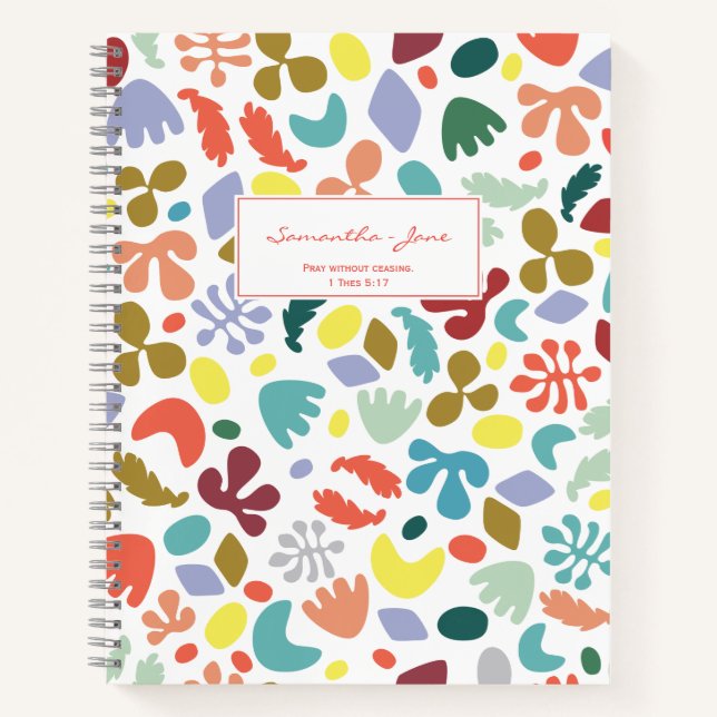 Bible Quote Fun Design Namensschild Notizbuch (Vorderseite)