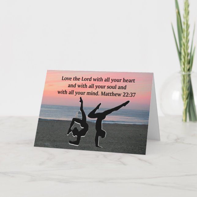 BIBLE QUOTE GYMNASTICS DESIGN KARTE (Vorderseite)