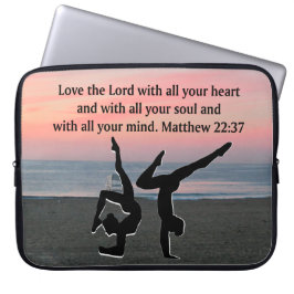 BIBLE QUOTE GYMNASTICS DESIGN LAPTOPSCHUTZHÜLLE