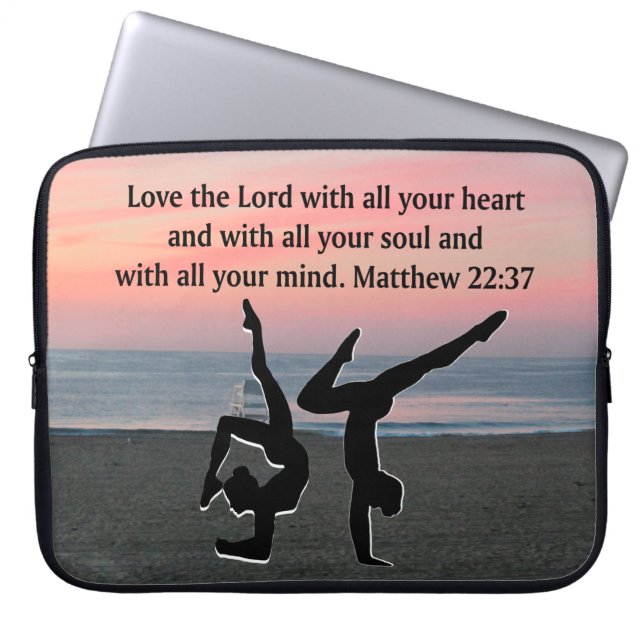 BIBLE QUOTE GYMNASTICS DESIGN LAPTOPSCHUTZHÜLLE (Vorderseite)