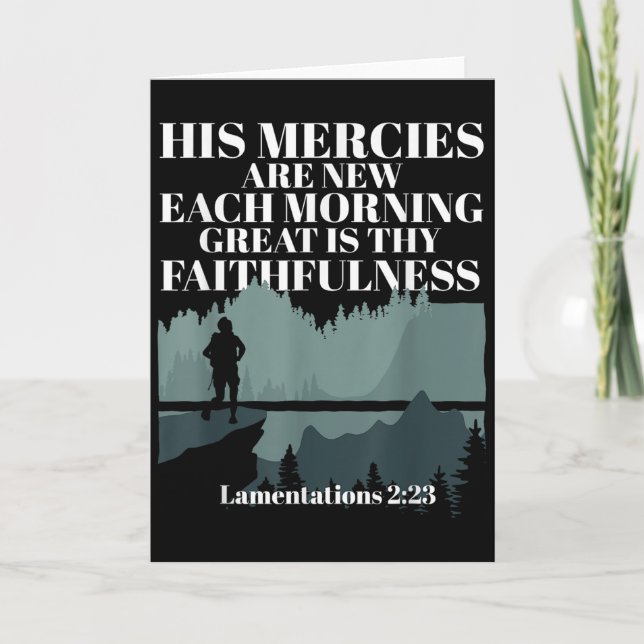 Bible Quote His Mercies Are New Every Morning Jesu Karte (Vorderseite)