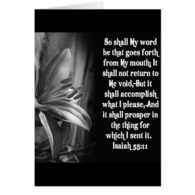 BIBLE SCRIPTURE ISAIAH 55:11 (Vorne)