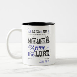Bible Scripture Mug For Me And My House Joshua 24 Zweifarbige Tasse