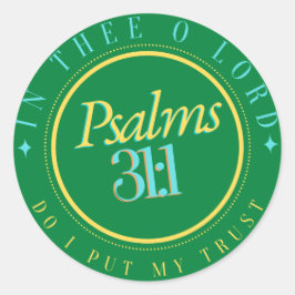 BIBLE SCRIPTURE "TRUST IN THE LORD" RUNDER AUFKLEBER