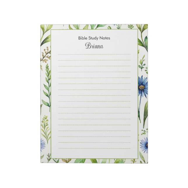 Bible Study Notepaper Personalisiert Notepad Notizblock (Rotiert)