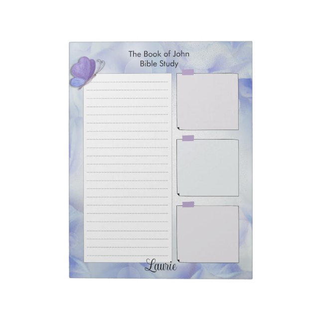 Bible Study Notepaper Personalisiert Notepad Notizblock (Rotiert)