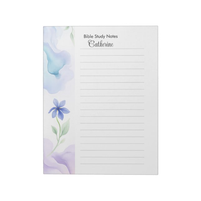 Bible Study Notepaper Personalisiert Notepad Notizblock (Rotiert)