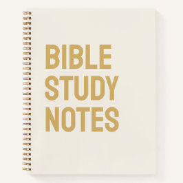 Bible Study Notes – Cream & Gold Spiral Notebook Notizbuch