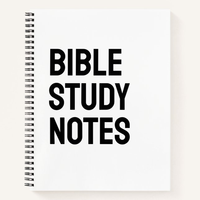 Bible Study Notes – White Spiral Notebook Notizbuch (Vorderseite)