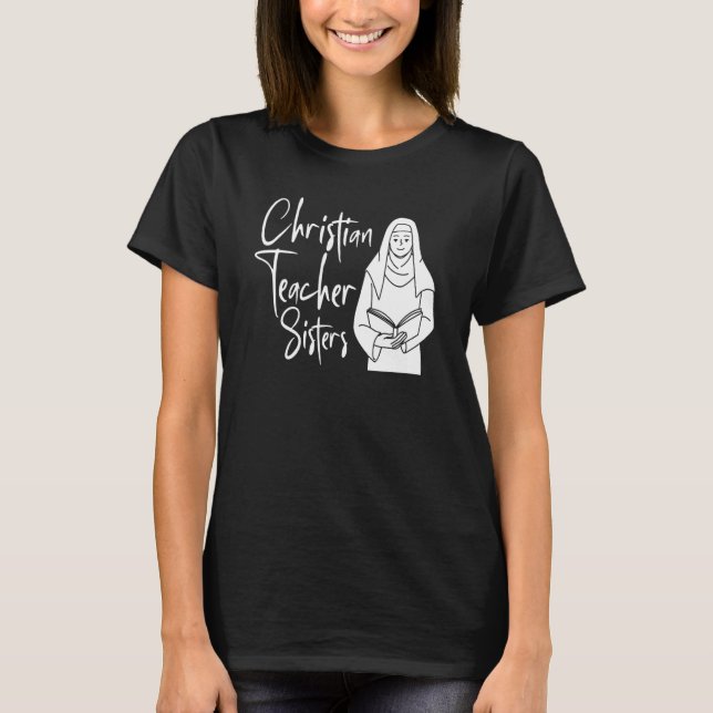 Bible Study Nun Christianity   Theology Christian  T-Shirt (Vorderseite)