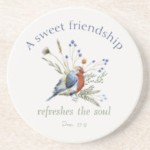 Bible Verse "A Sweet Friendship" Wasserfarbenvogel