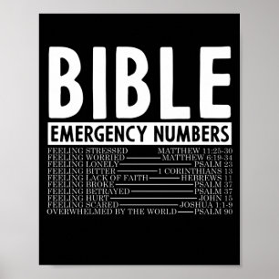 Bible Verse Bible Notnummern Gott Poster
