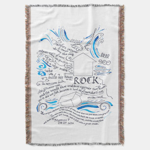 Bible Verse Blanket House über die Rock Scripture Decke