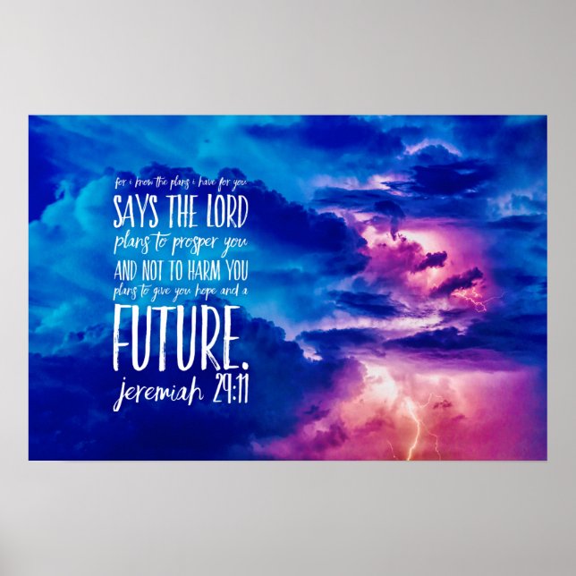 Bible Verse Christian Scripture Biblical Quote Poster (Vorne)