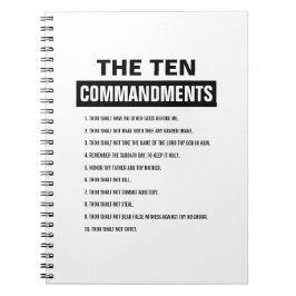 Bible Verse Christliche religiöse Zehn Gebote Notizblock