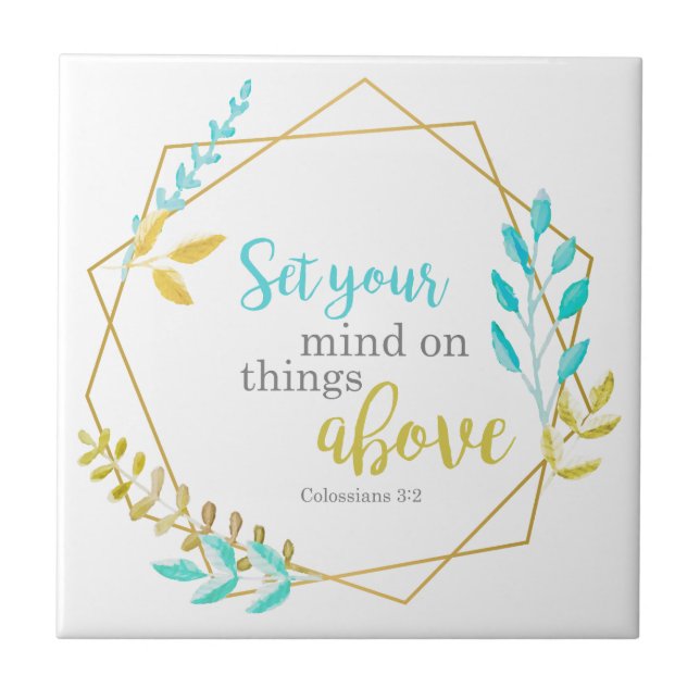 Bible Verse Colossians Scripting Christlicher Glau Fliese (Vorderseite)