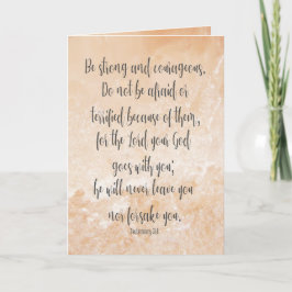 Bible Verse Deuteronomie 31:6 stark inspirieren Karte