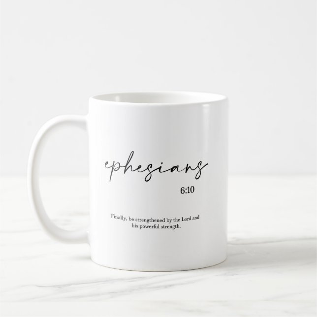 Bible Verse Elegant Kaffeetasse (Links)