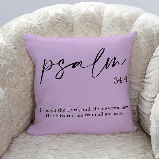 Bible Verse Elegante Lavender Kissen