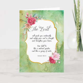 BIble Verse Ermutigung Rose Sympathy Card Dankeskarte