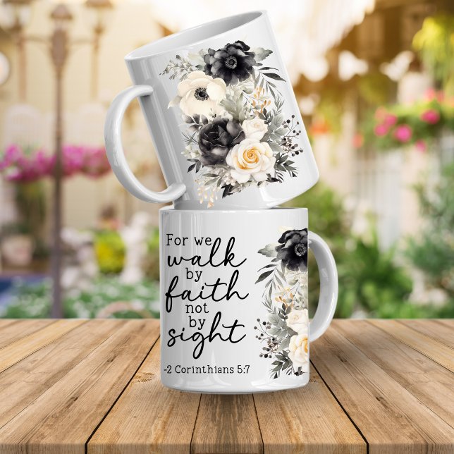 Bible Verse Floral Coffee Mug Kaffeetasse (Inspirational scripture bible verse floral mugs that will encourage and inspire you daily)