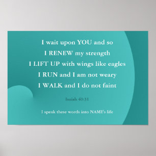 Bible Verse for Health zitiert Isaiah Poster